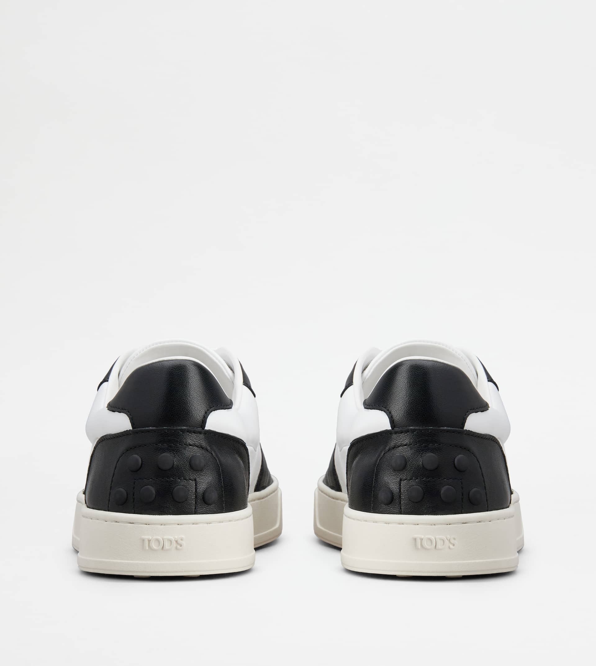 SNEAKERS IN LEATHER - WHITE, BLACK - 2