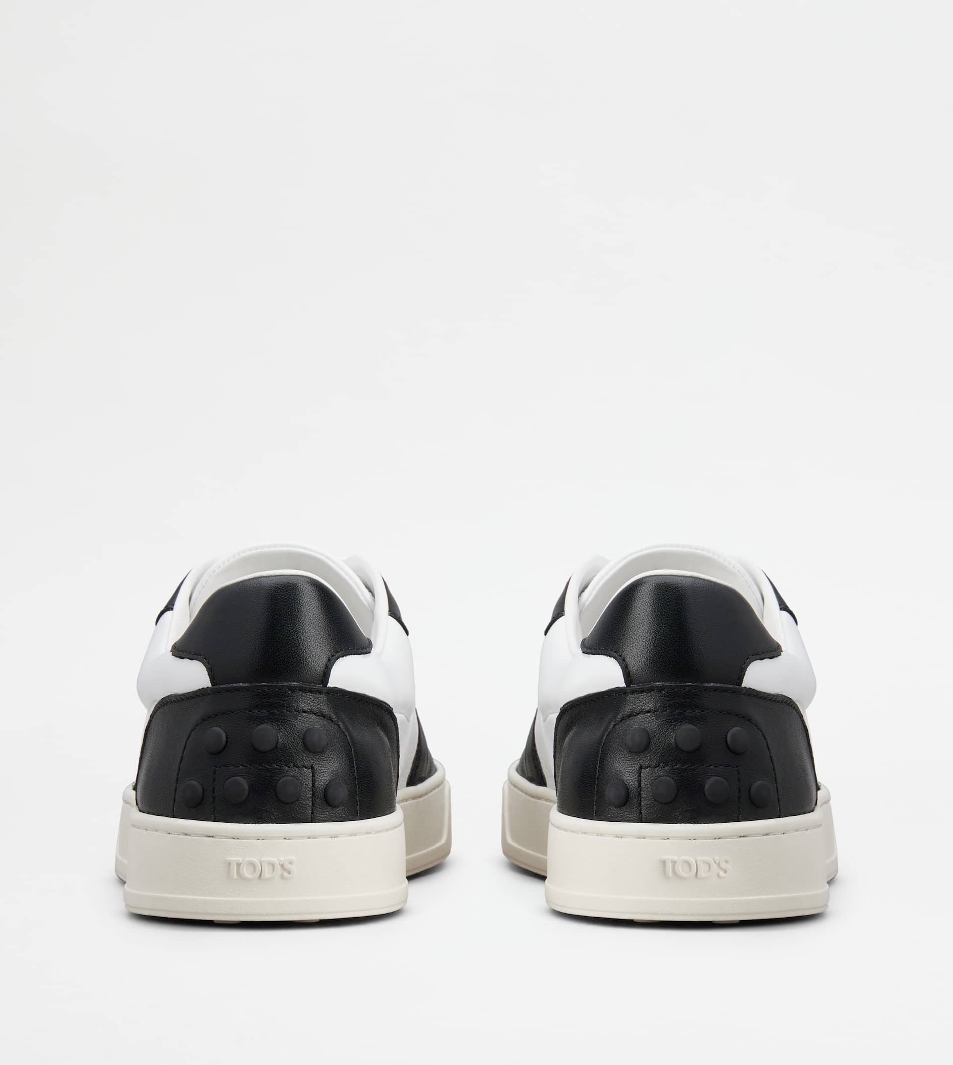 SNEAKERS IN LEATHER - WHITE, BLACK - 2