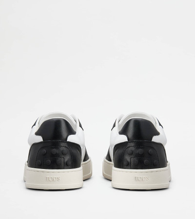 Tod's SNEAKERS IN LEATHER - WHITE, BLACK outlook