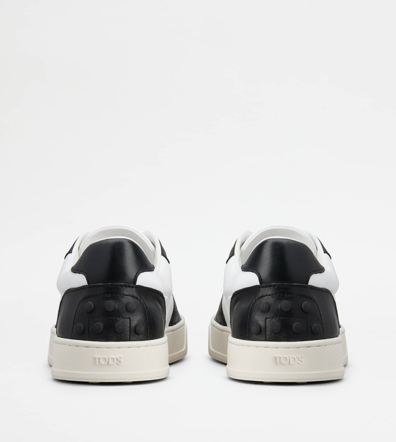 Tod's SNEAKERS IN LEATHER - WHITE, BLACK outlook