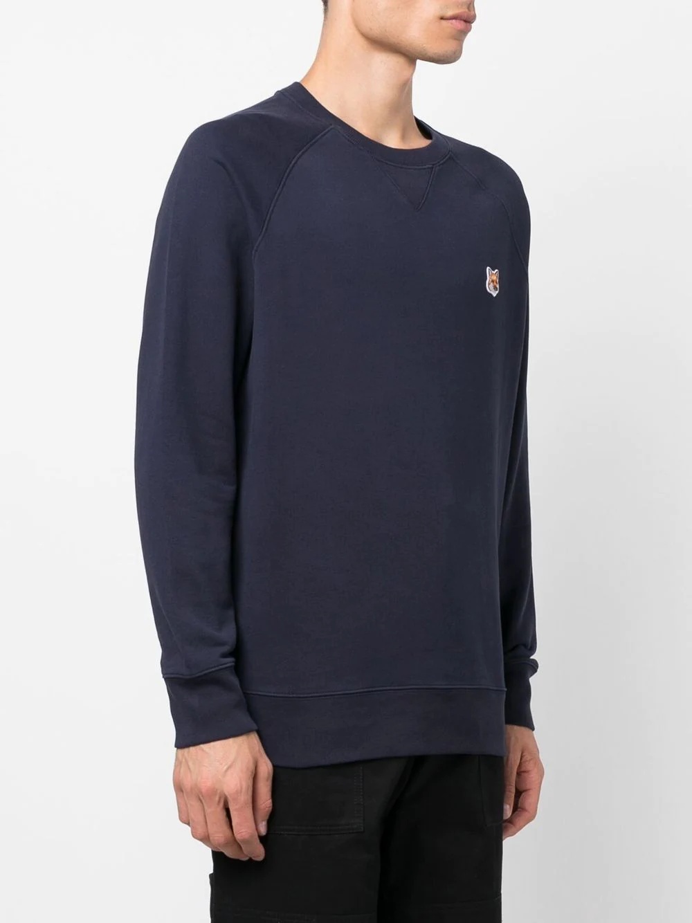 fox-patch cotton sweatshirt - 3