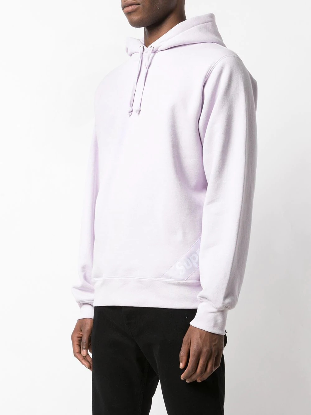 corner label hooded sweatshirt - 3