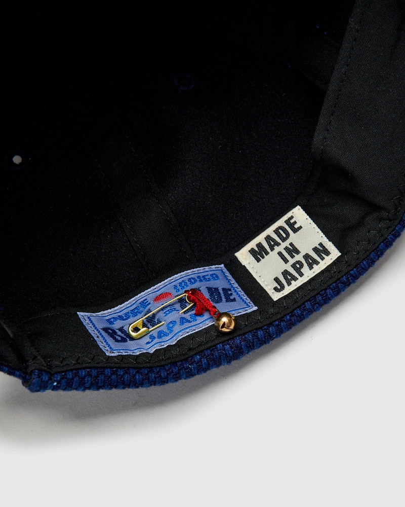 Light Sashiko Baseball Cap in Pure Indigo 5