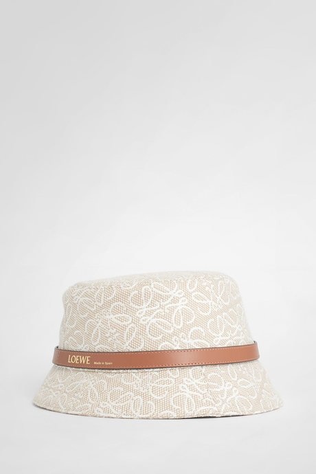 Loewe women's multicolor bucket hat in anagram jacquard and calfskin - 2