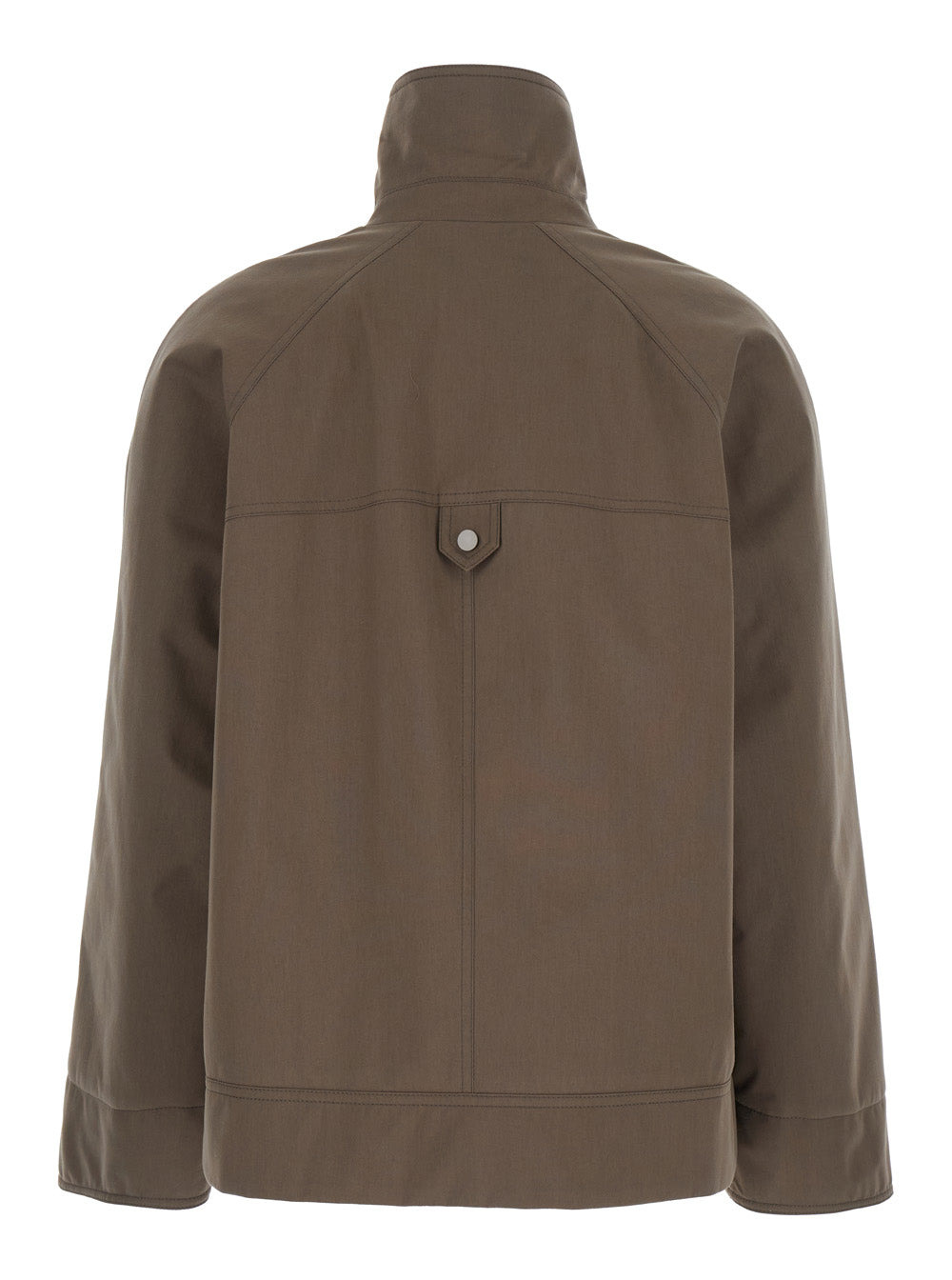 Brunello Cucinelli Women Grey Jacket With Classic Collar With Snap Buttons In Cotton Blend Woman - 2