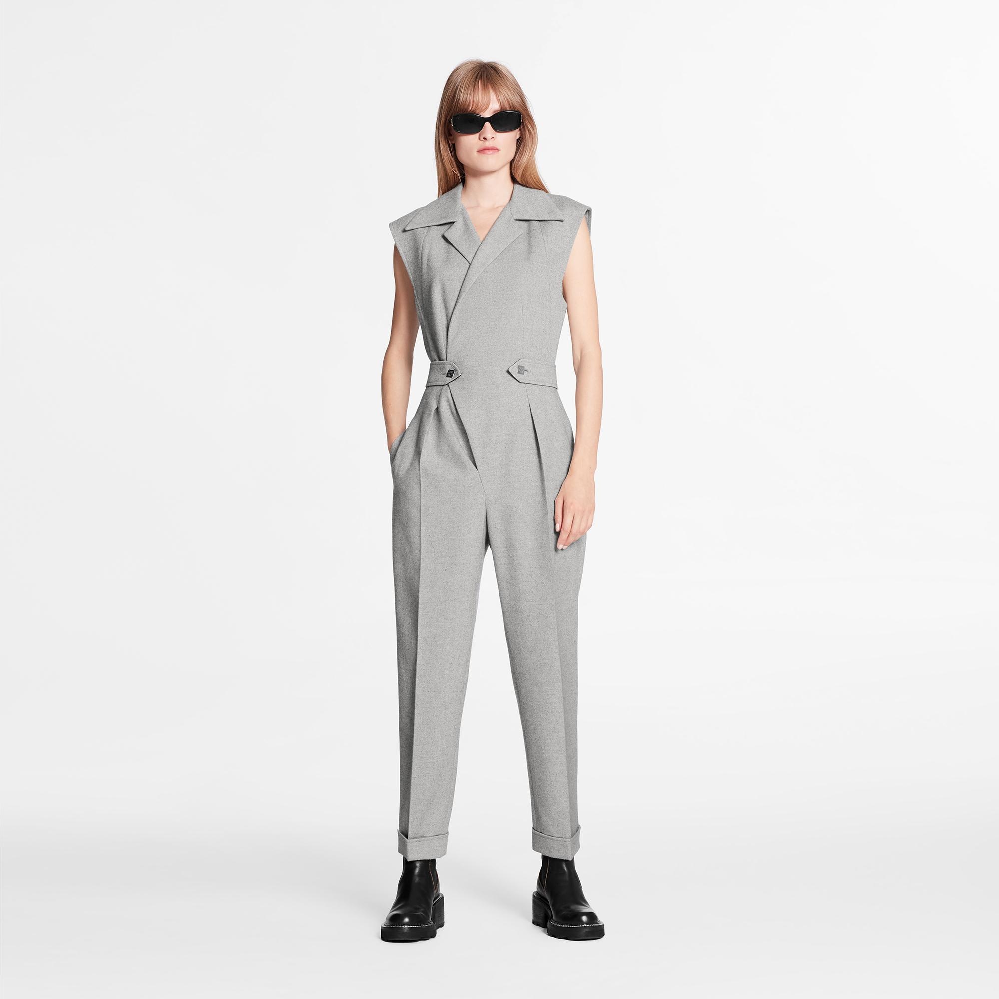 Cashmere-Blend Flannel Tailored Jumpsuit  - 2