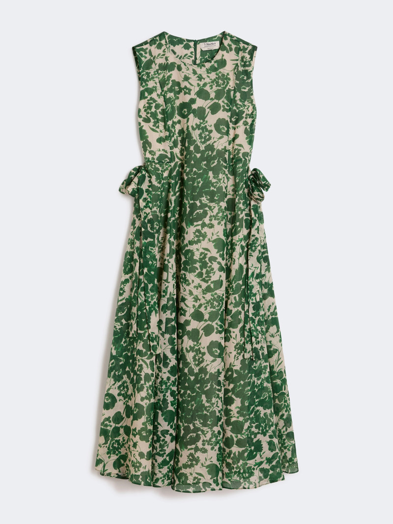ALIBI Printed ramie canvas dress - GREEN 1