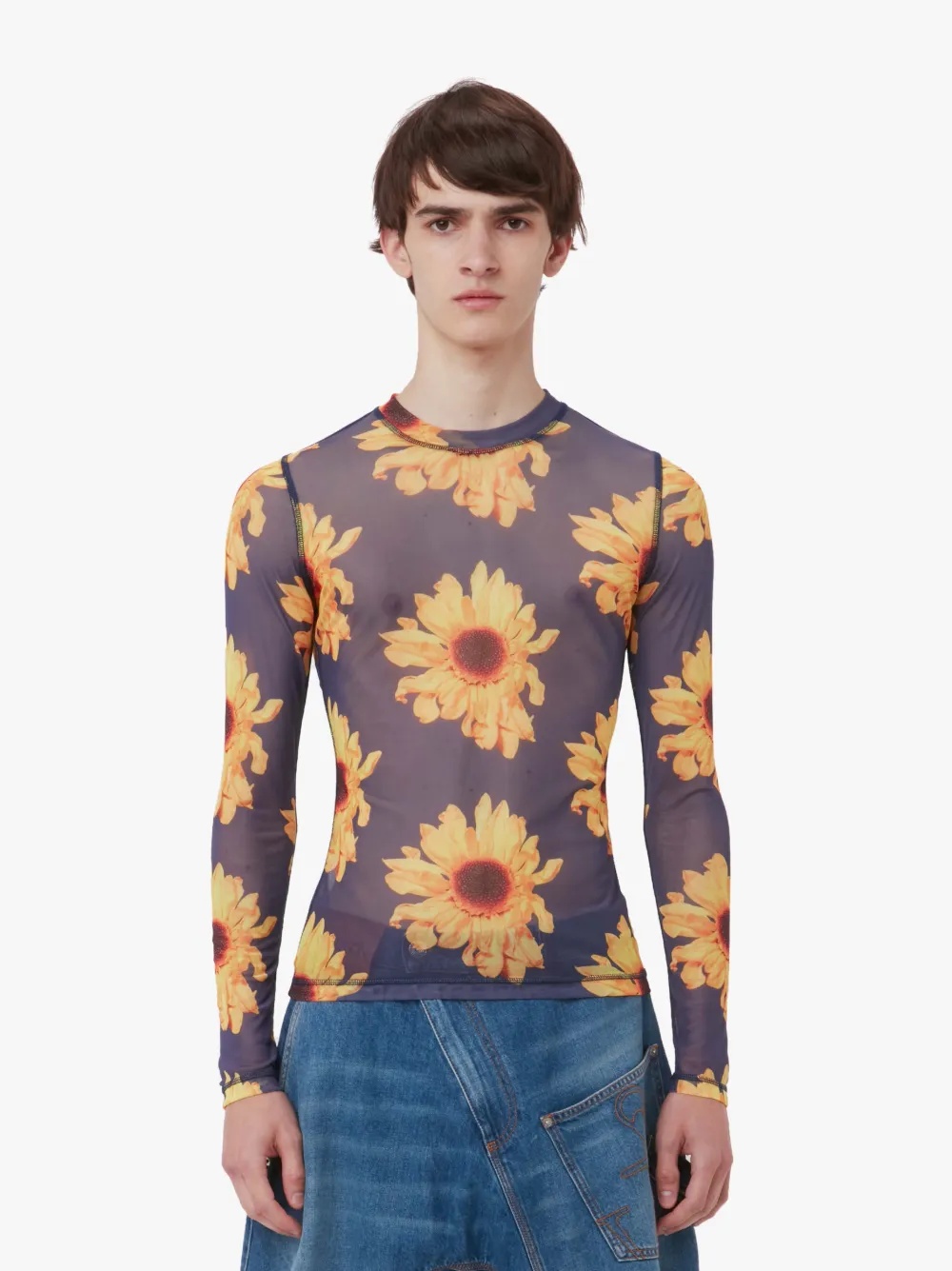 SHEER LONG SLEEVE TOP - 2