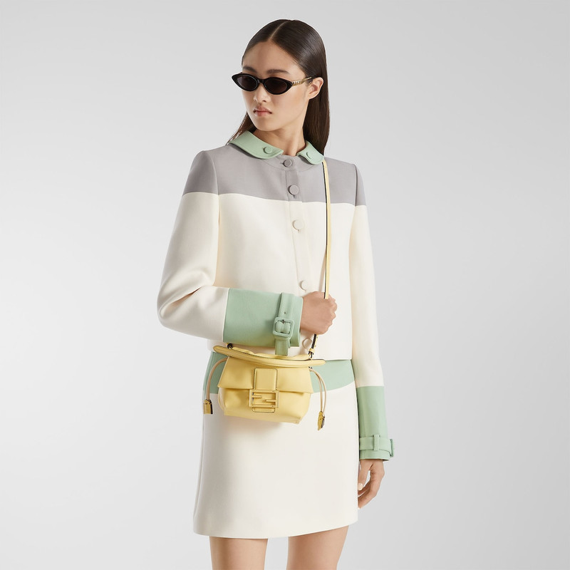 Mamma Baguette Small Light yellow nappa leather mini-bag 2