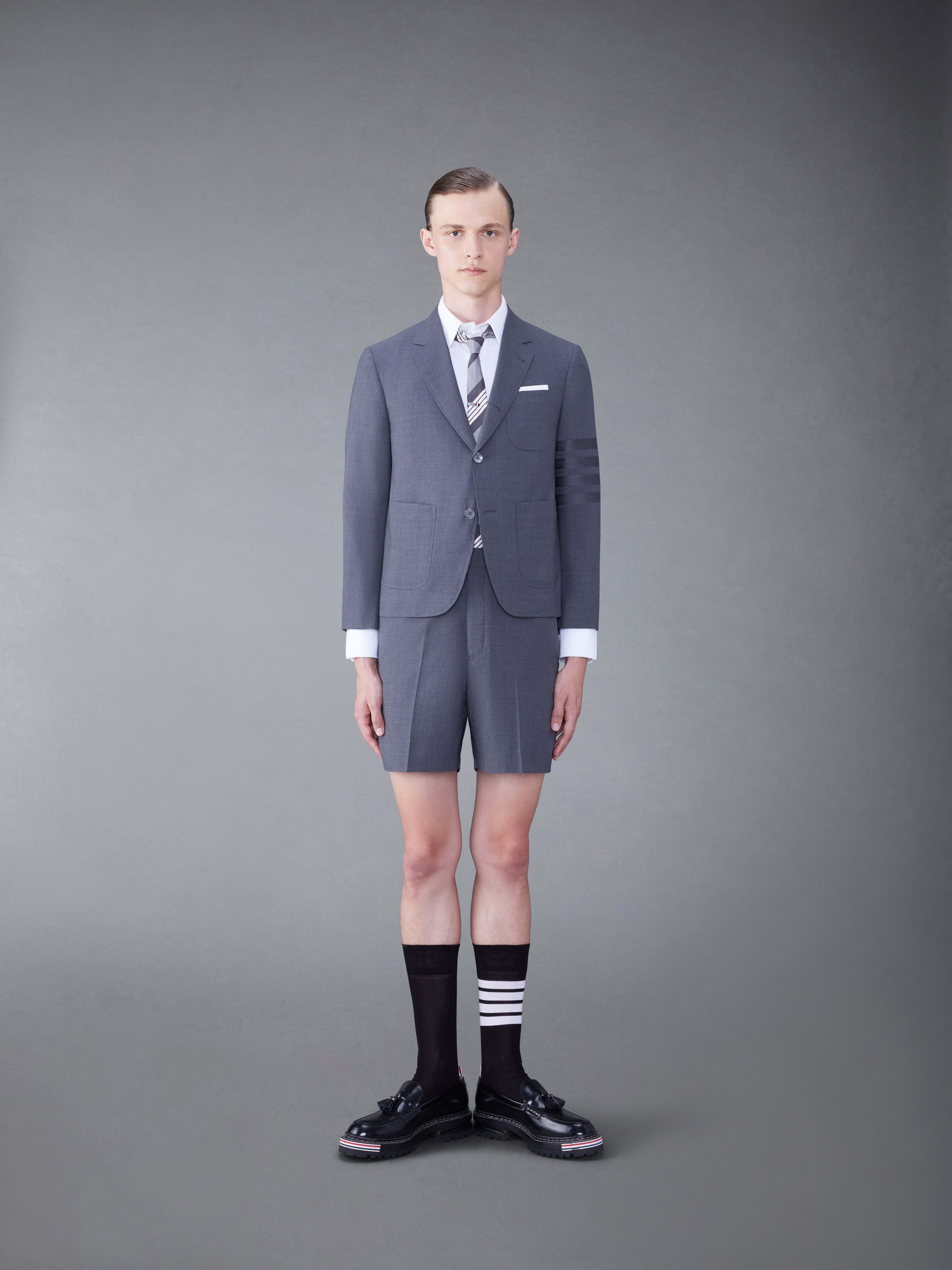 Wool 4-Bar Sack Sport Coat - 3