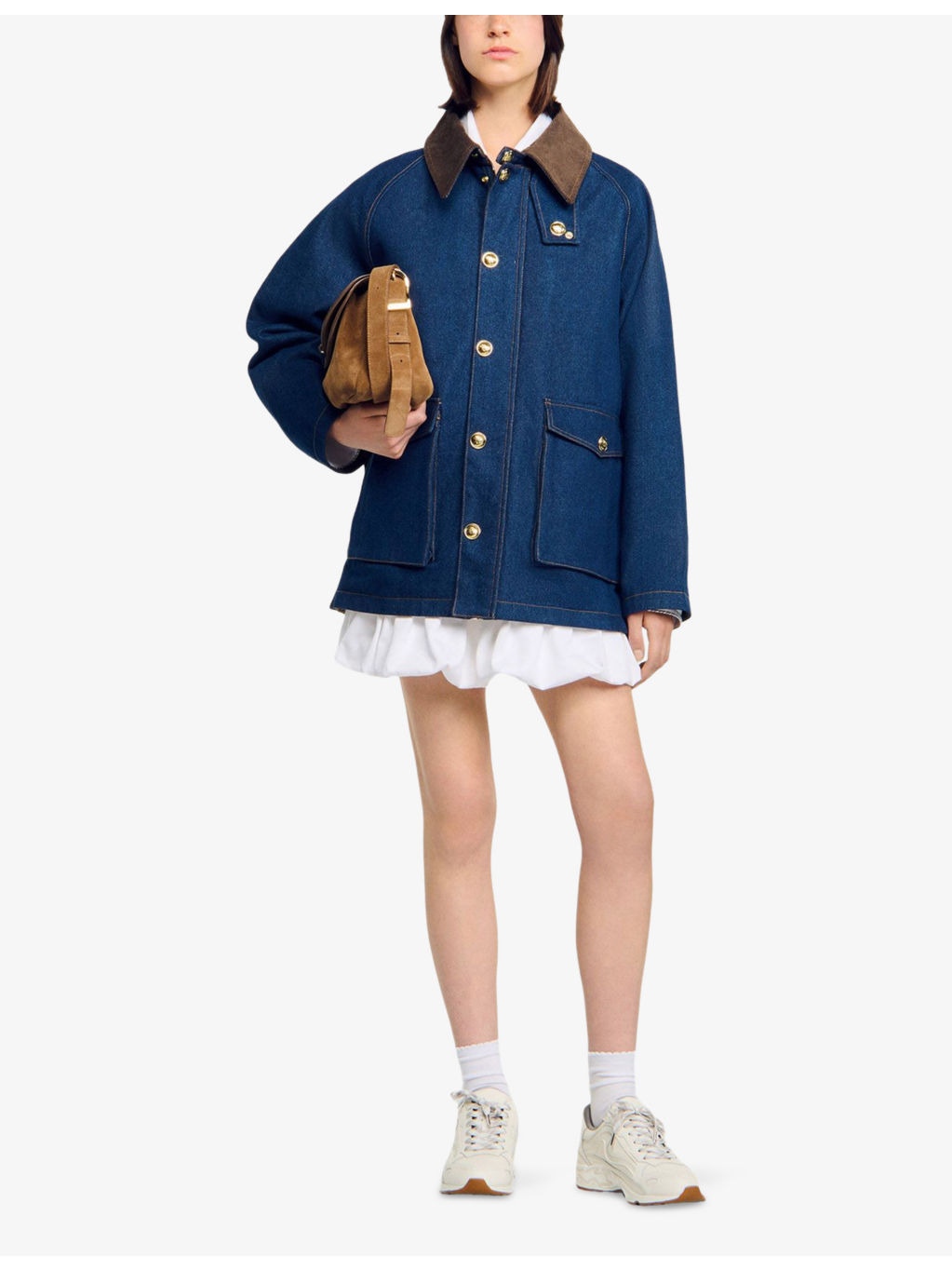 Contrast-Collar Regular-Fit Denim Jacket - 2
