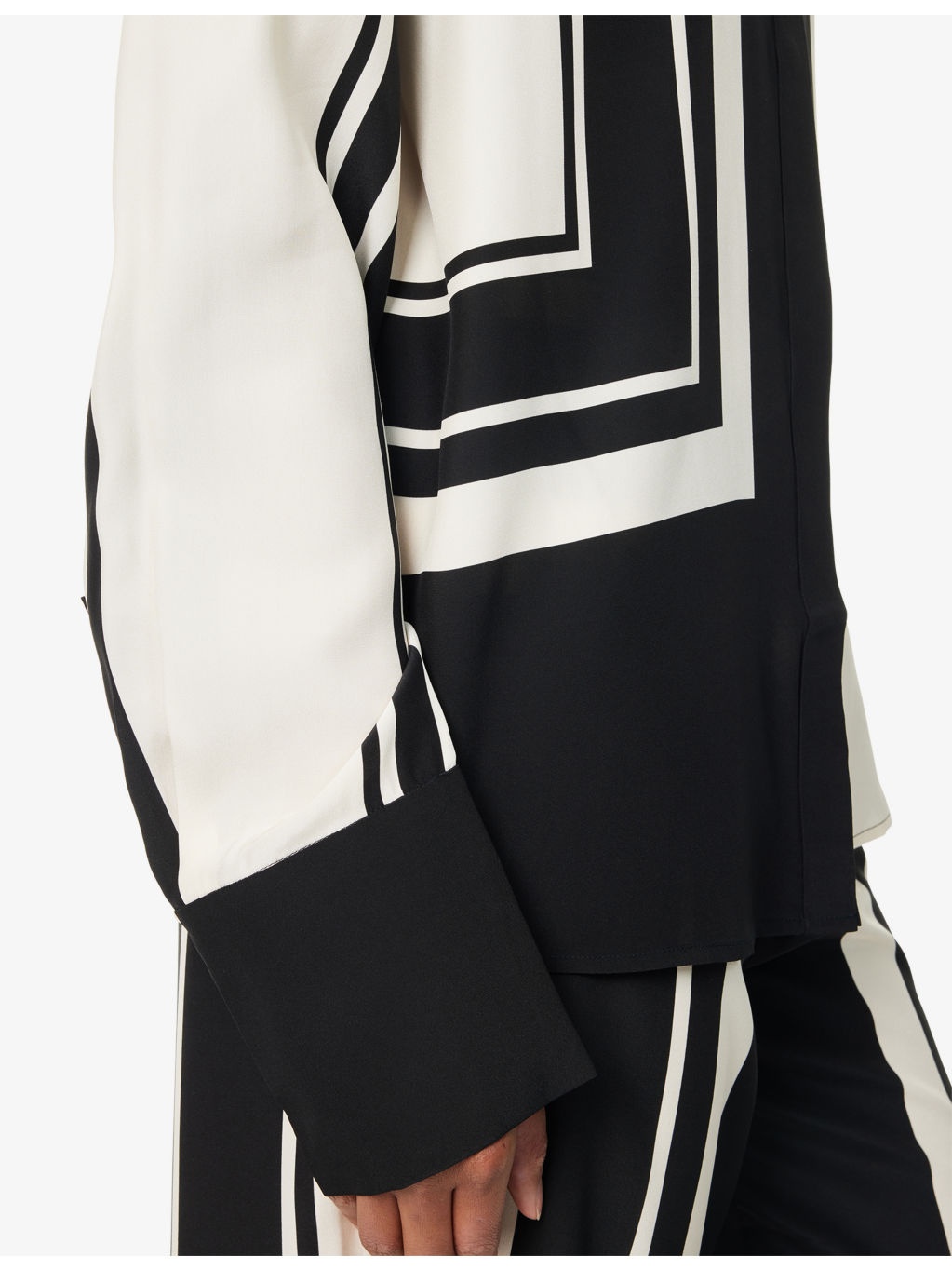 Pietra Geometric-Print Silk Shirt - 6