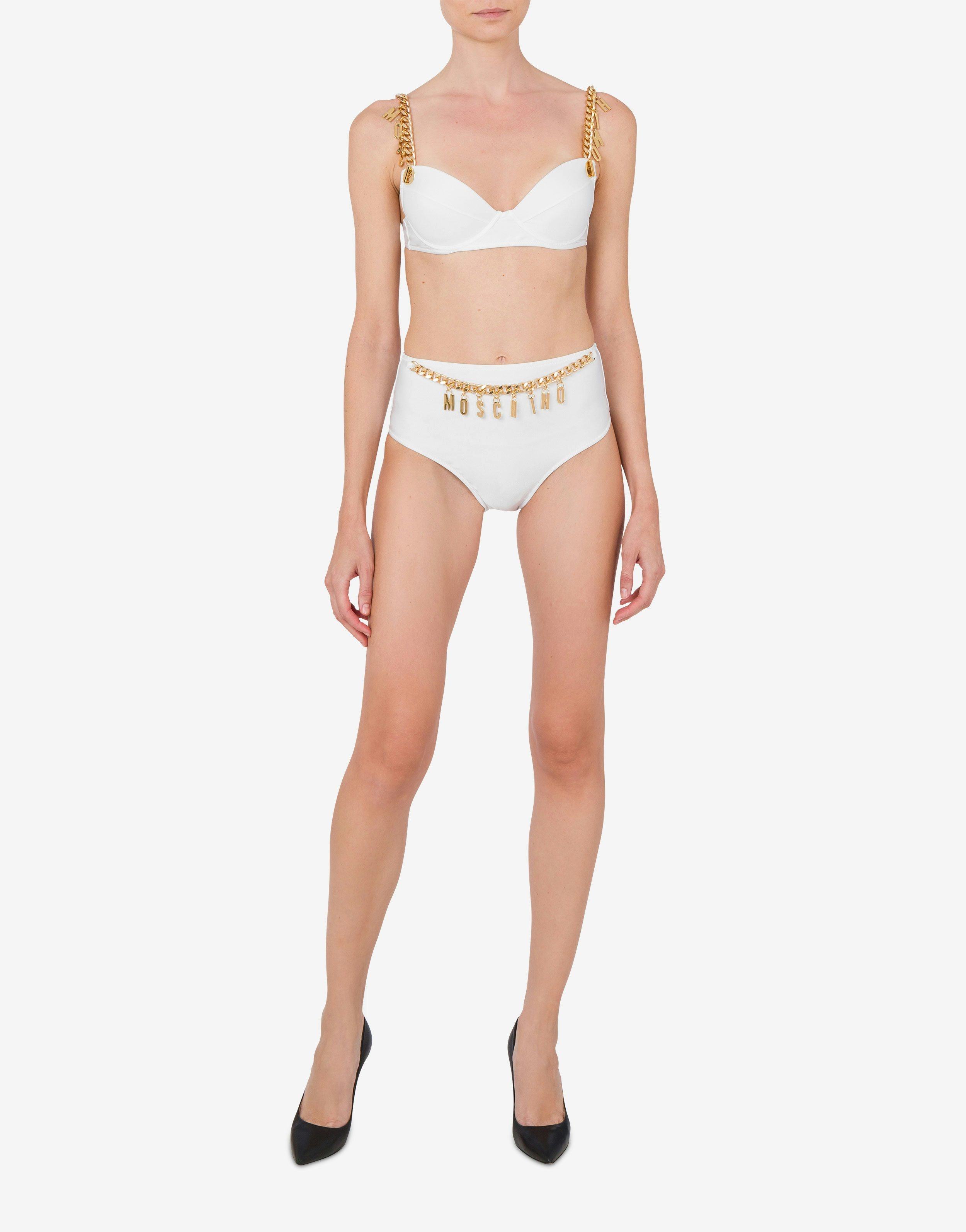 HIGH-WAIST LETTERING CHARM SWIM BRIEFS - 2