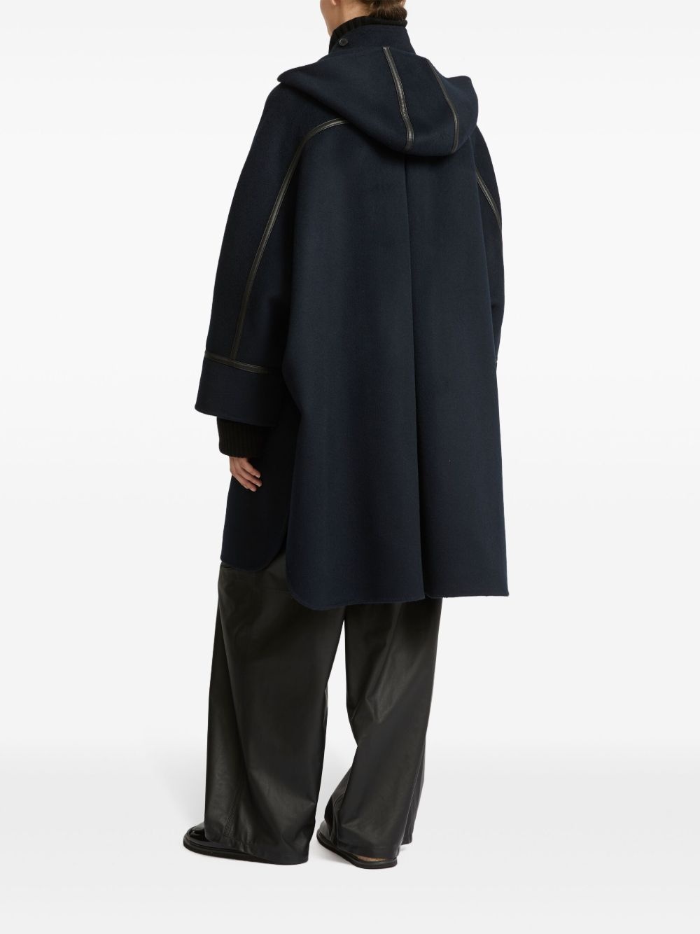 cashmere-blend hooded cape - 3