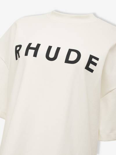 Rhude BOXY OVERSIZED LOGO TEE outlook