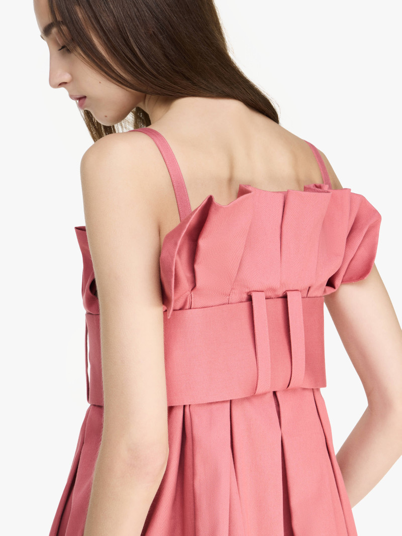 PLEATED D-RING MINI DRESS 5