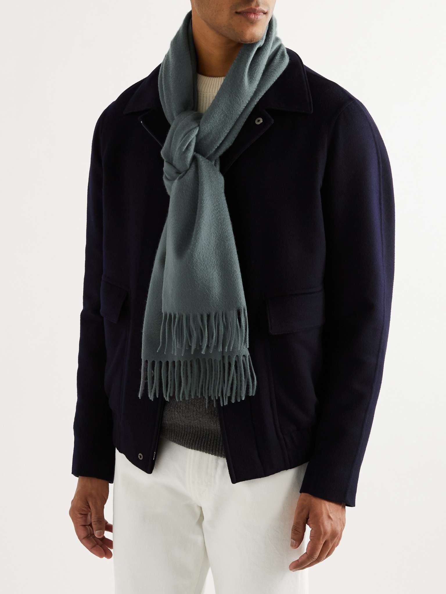 Fringed Cashmere Scarf - 2