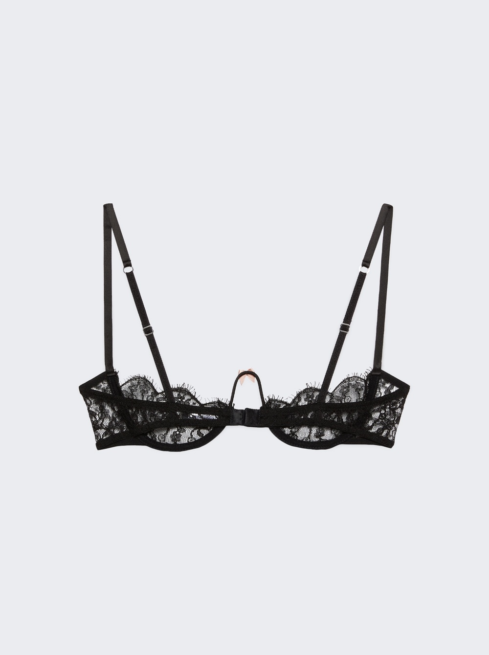 Floral Lace Bra Black - 3