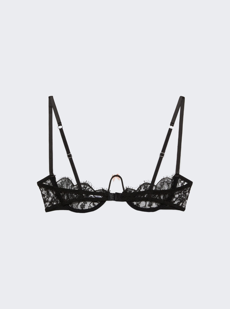 Floral Lace Bra Black 3