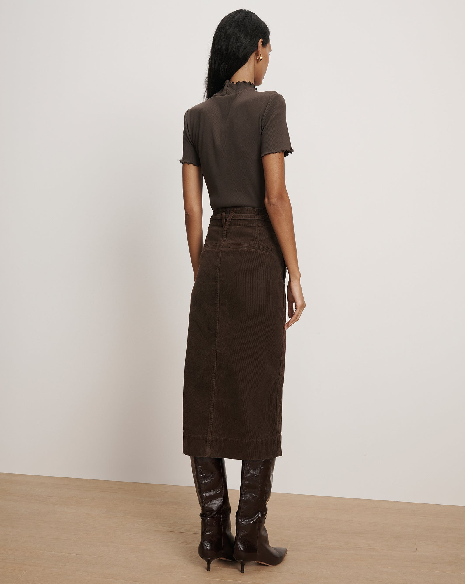 PAVANA CORDUROY MIDI SKIRT - 6