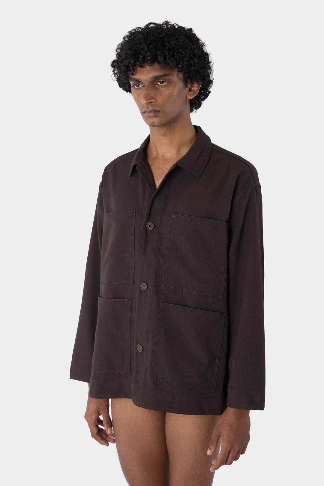 FOUR POCKETS OVERSHIRT / brown - 5