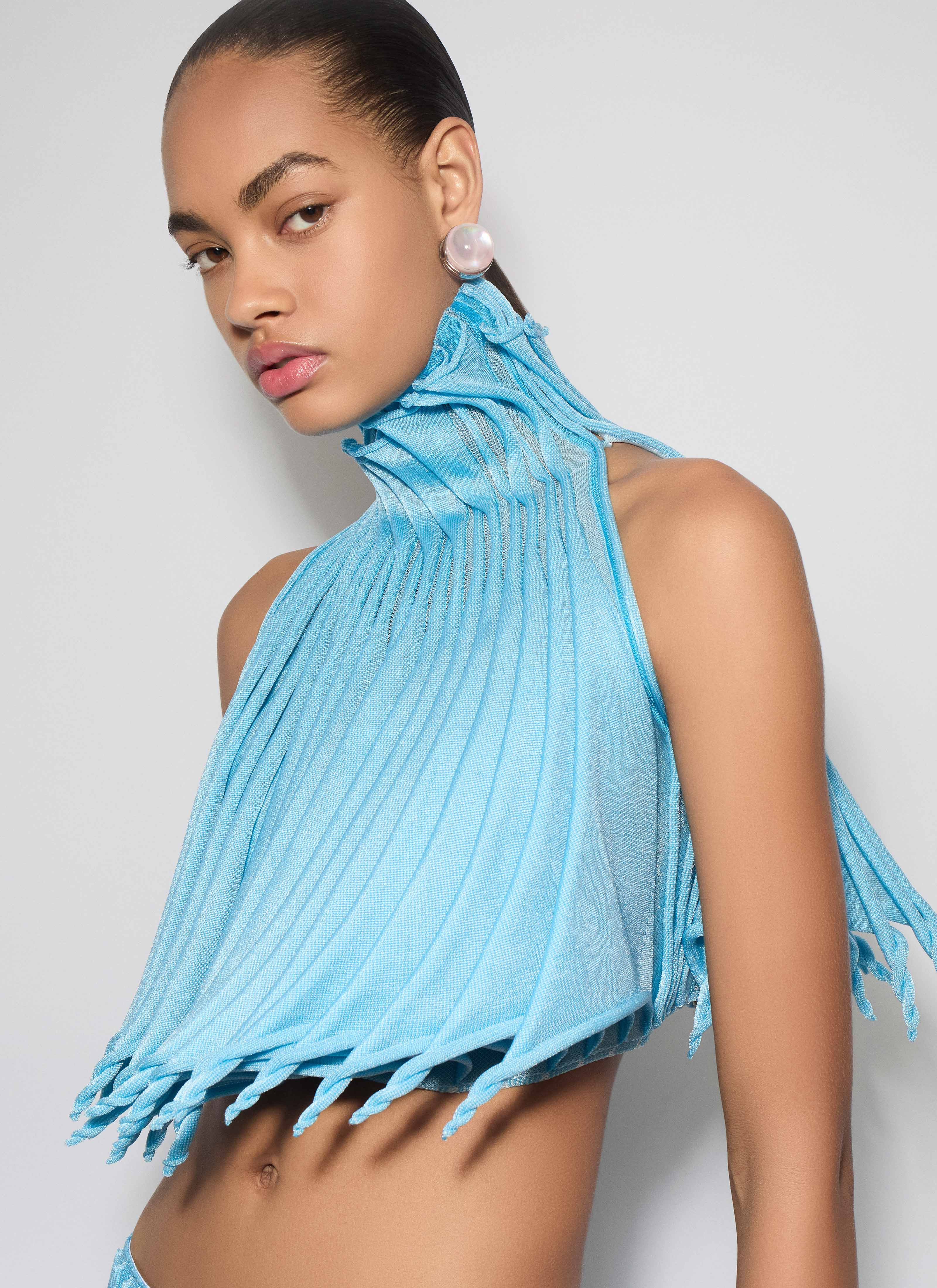 CUPS NYLON KNIT TAPERED TOP - 5