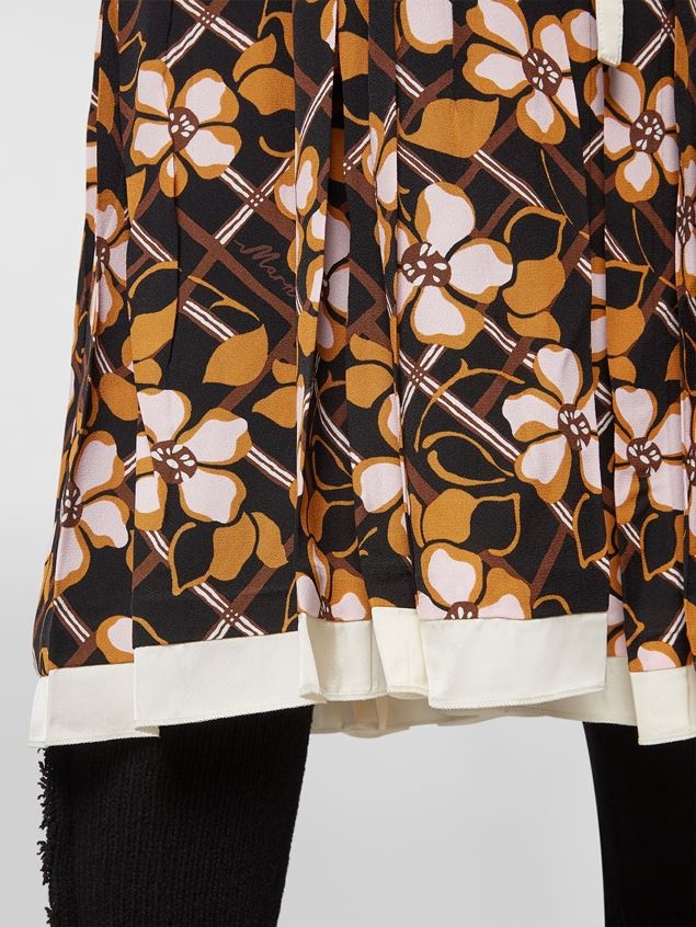 FOLK STYLE VISCOSE SABLÉ SKIRT - 4