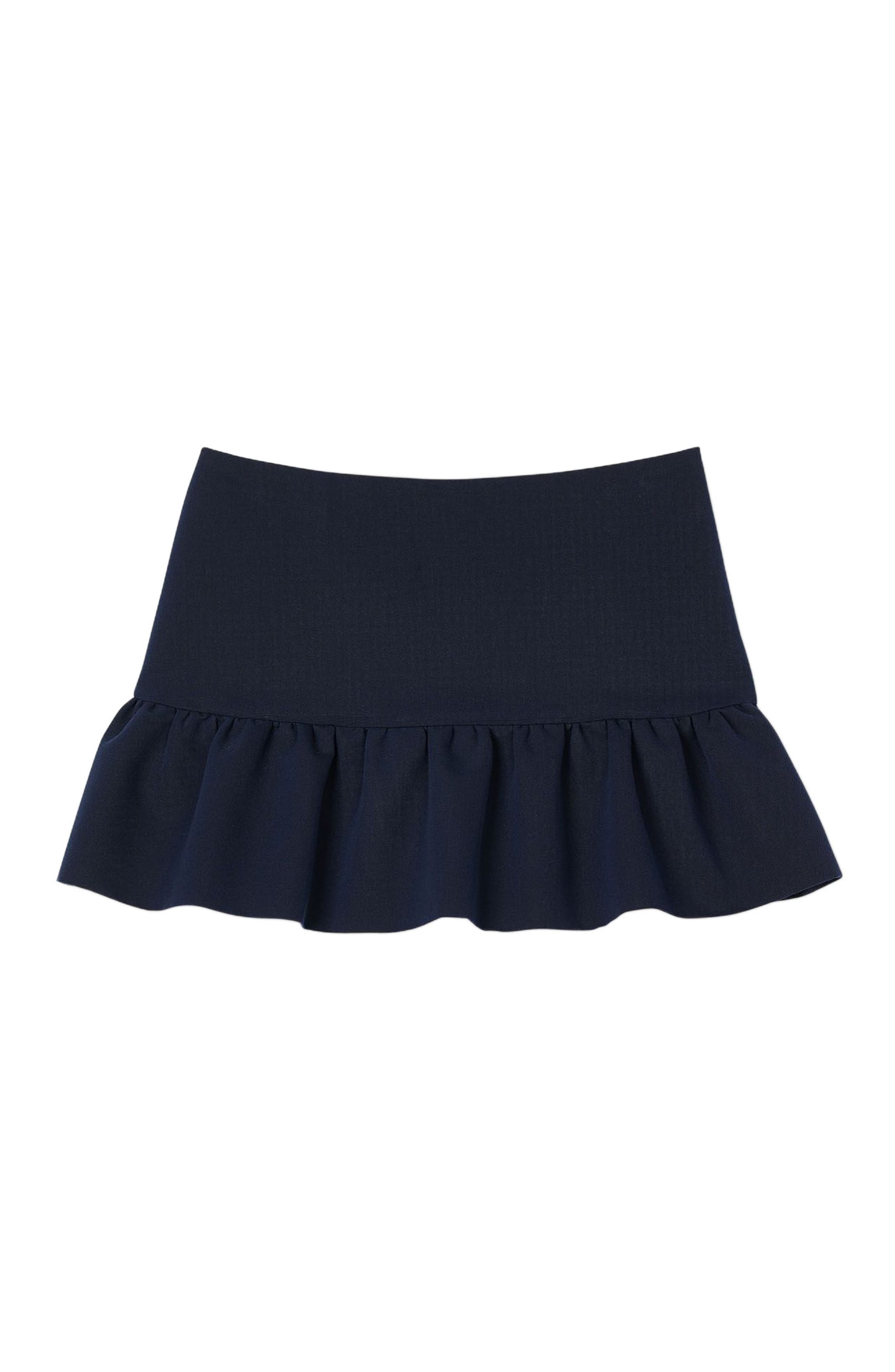 SANDRO Flounced shorts in Navy Blue at Nordstrom - 4