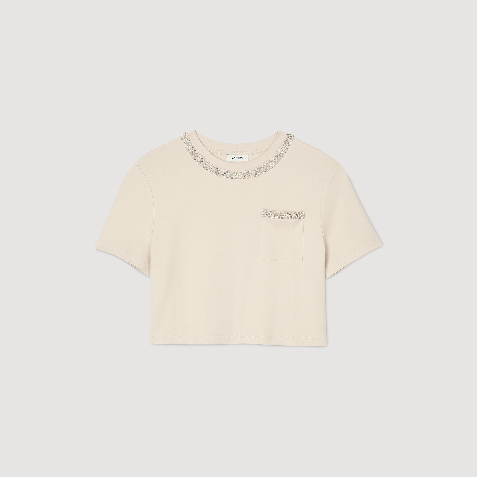 T-SHIRT WITH RHINESTONE DETAILS - 6