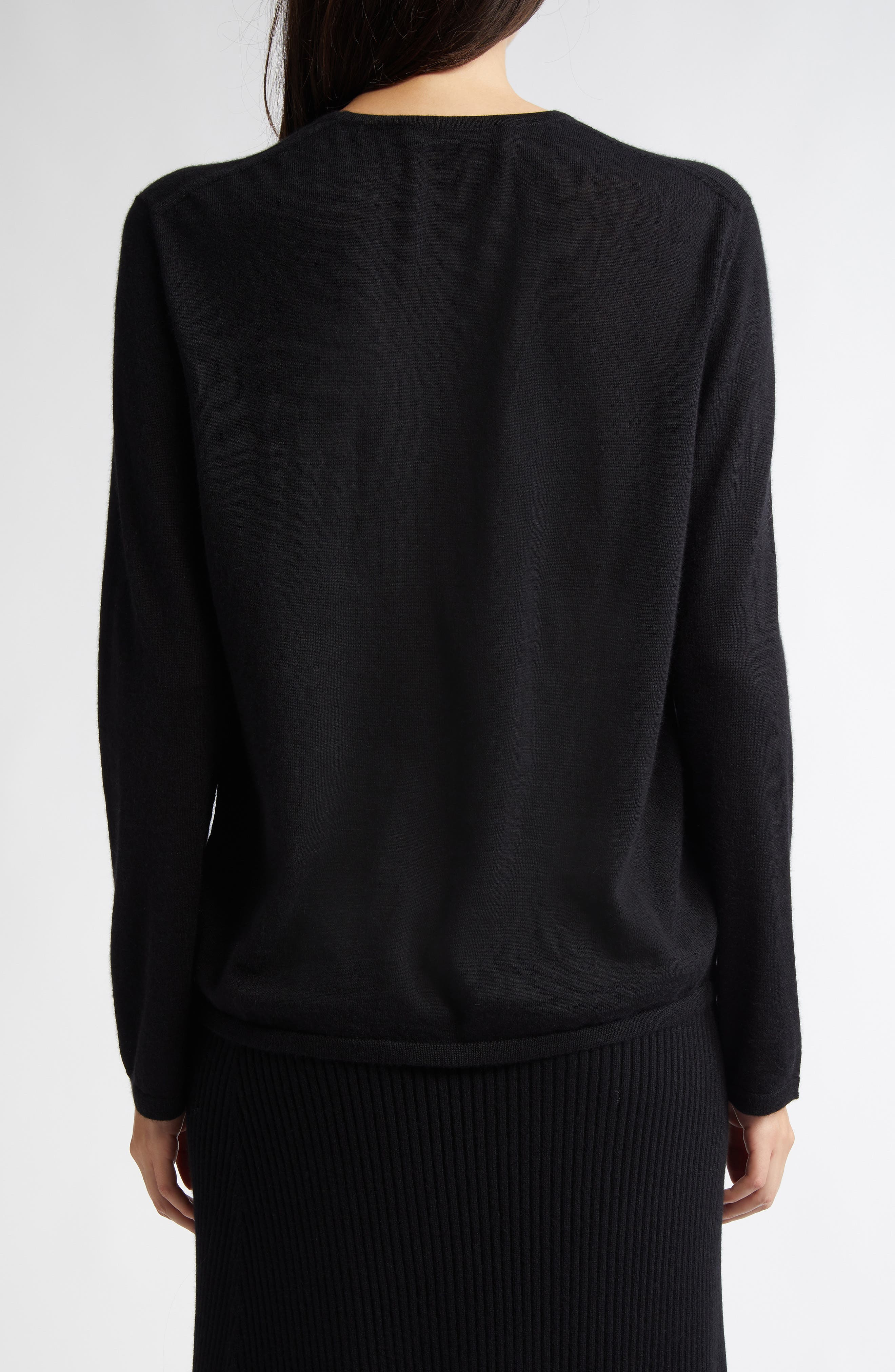 Johnstons of Elgin Cashmere Crewneck Sweater in Black at Nordstrom - 3