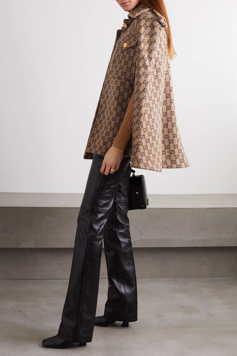 GUCCI Wool-jacquard cape outlook