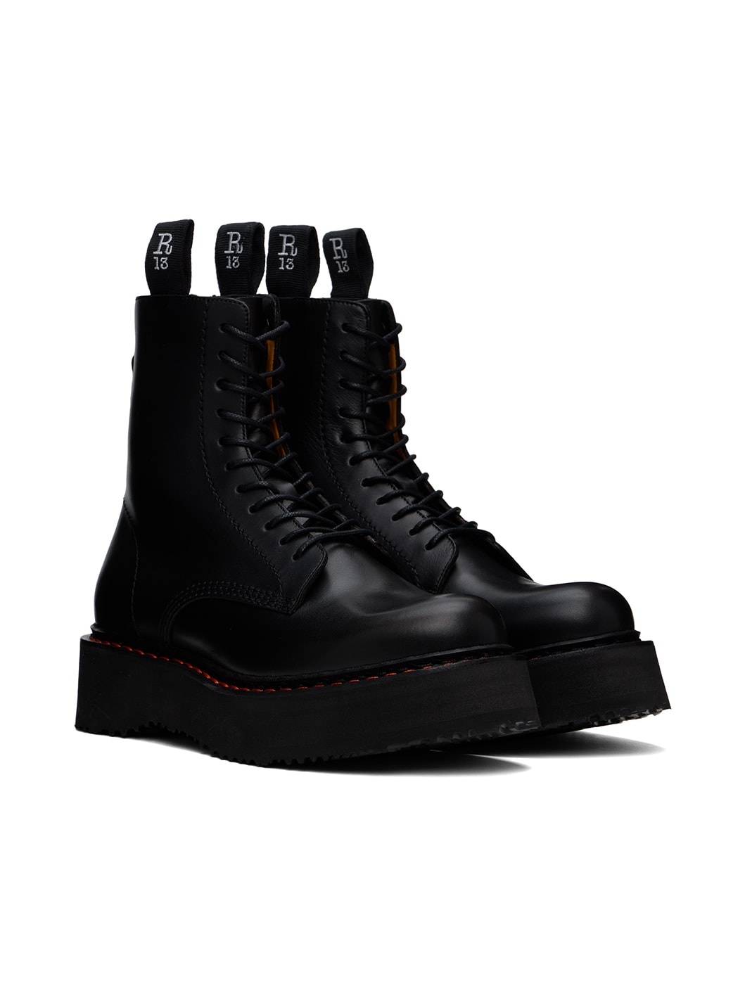 Black Single Stack Boots - 4