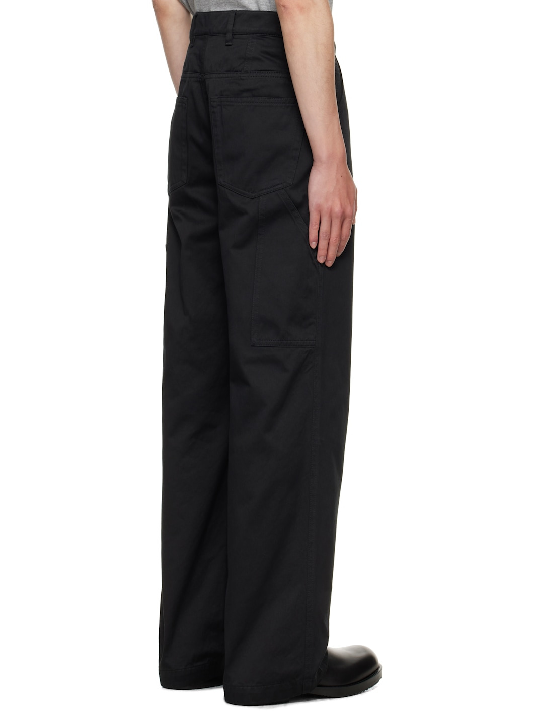 Black Sateen Trousers - 3