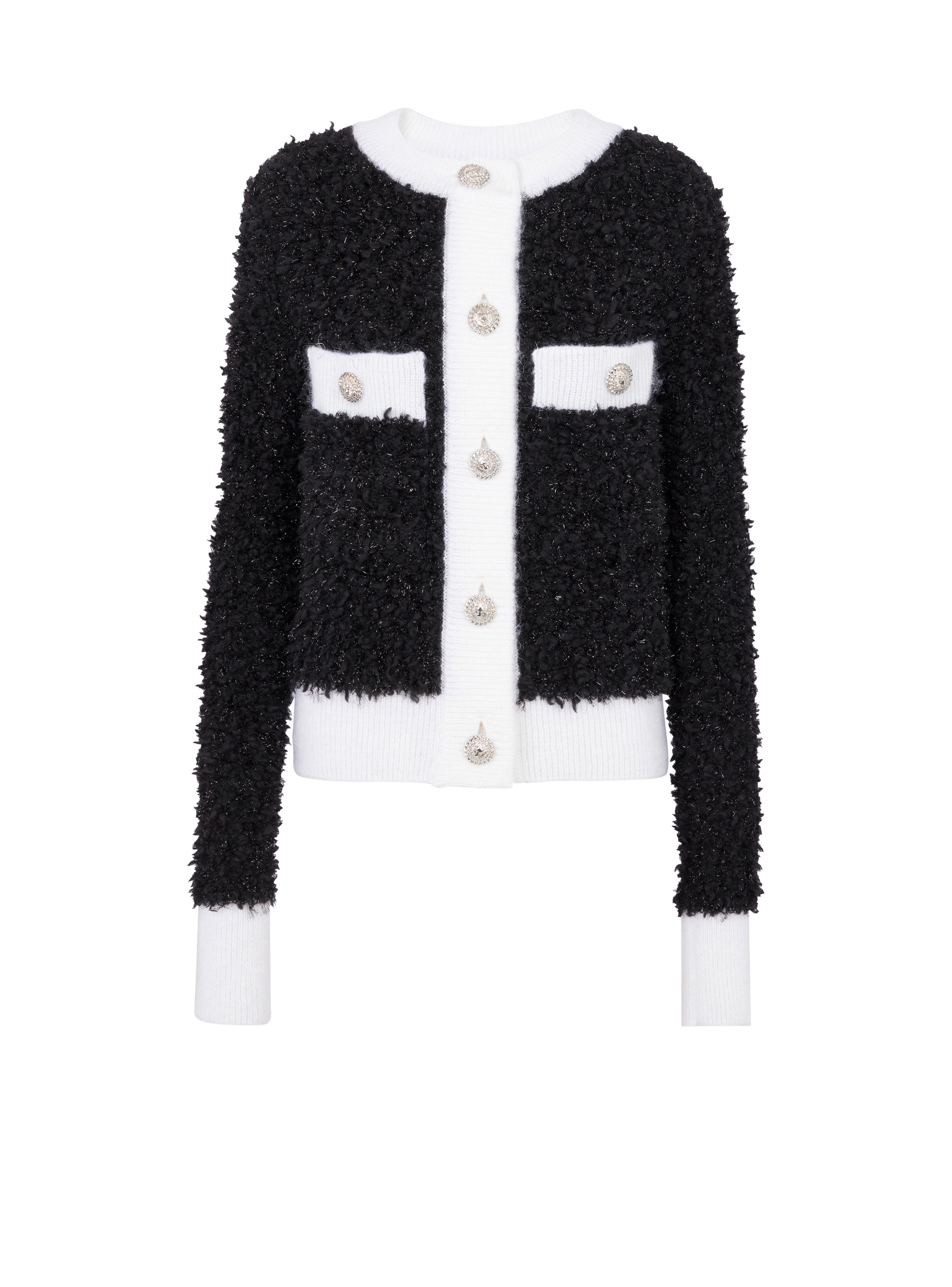 Textured knit cardigan - 1