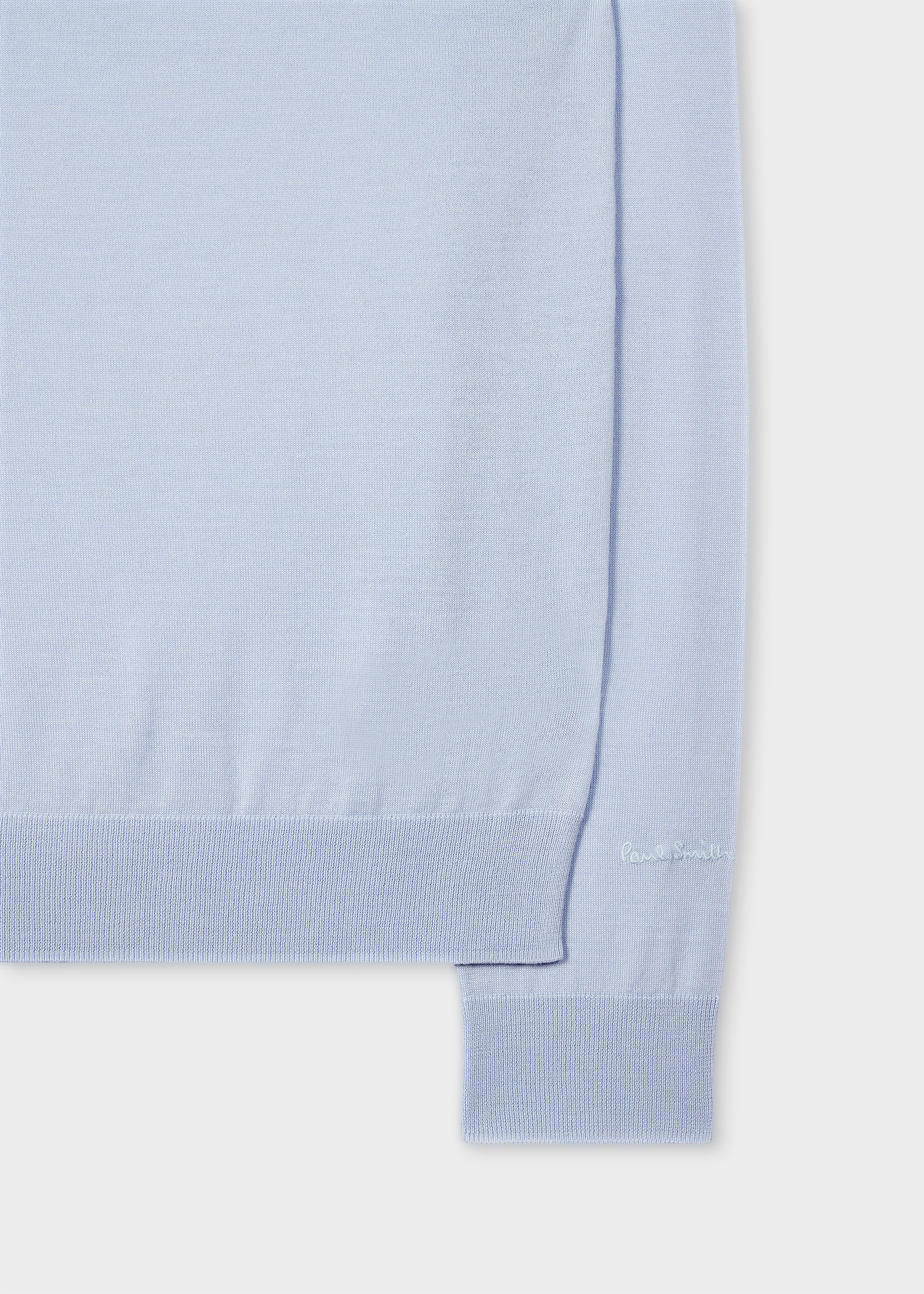 Pale Blue Merino Wool Sweater - 3