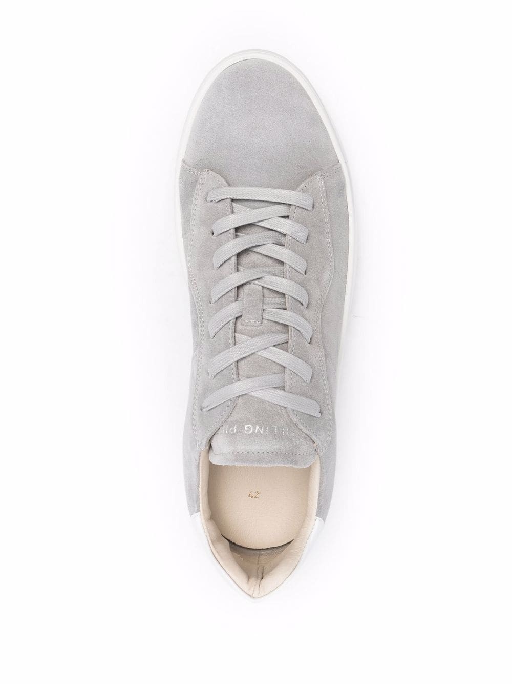 panelled suede low-top sneakers - 4