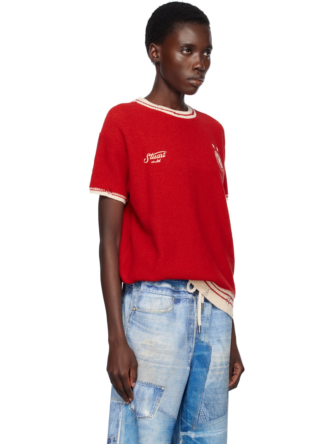 Red Football Short Sleeve T-shirt - 2