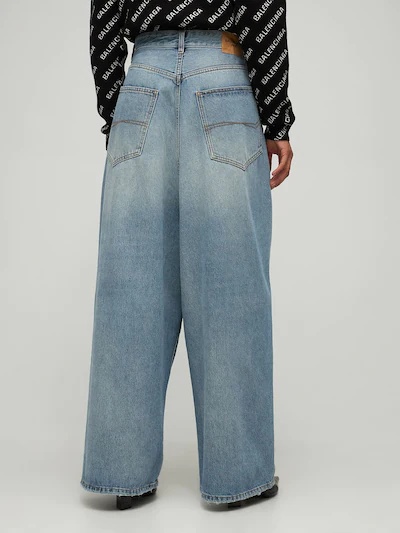 LOW-CROTCH VINTAGE DENIM JEANS - 3