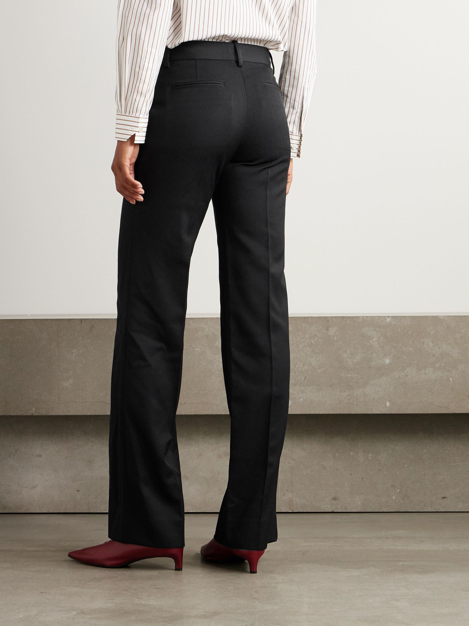 Grain de poudre straight-leg pants Black - 4
