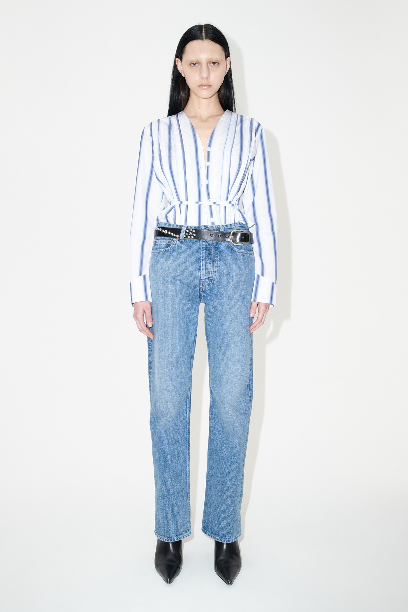Linear Cut Dream Blue Chain Twill - 1