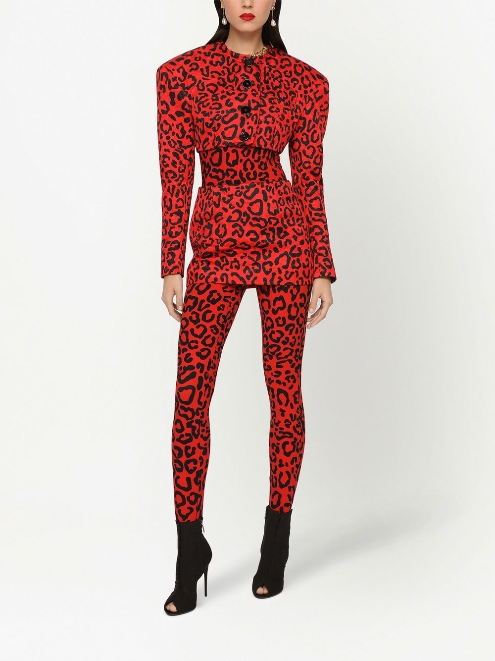 leopard-print mini skirt - 3