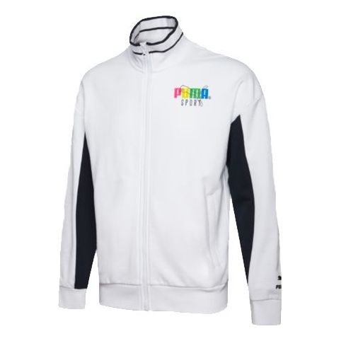 Puma Logo Sleeve Track Jacket 'White Black' 597343-02 - 1