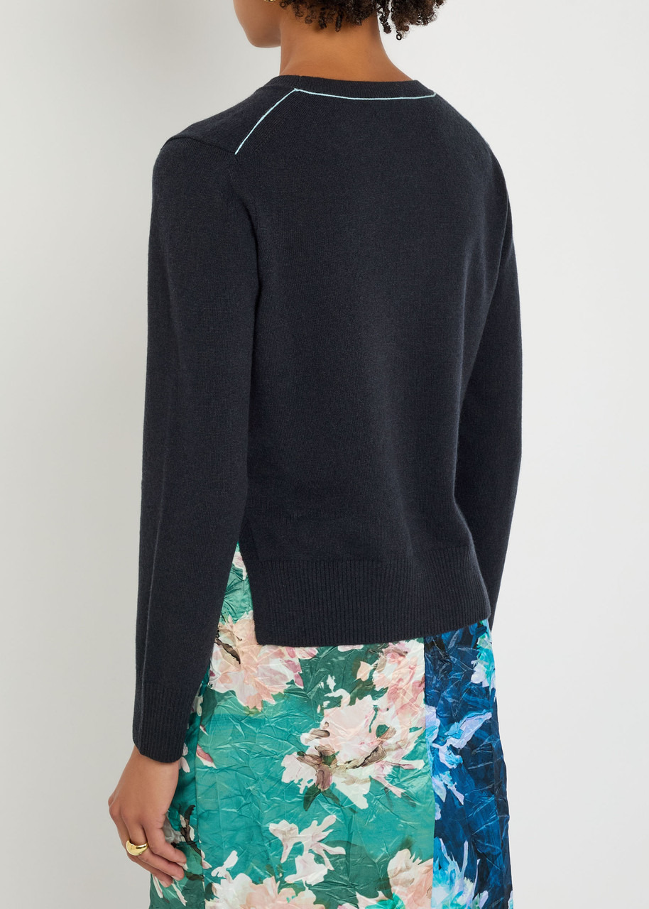 Erdem Floral-embroidered Cashmere-blend Jumper - 2