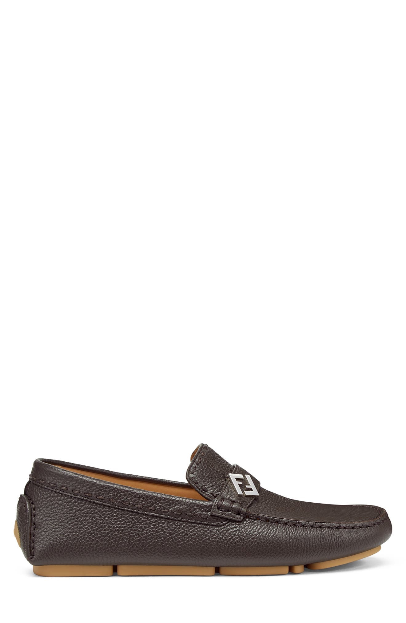 Fendi FF Squared Driving Shoe in Ebano/Naturale at Nordstrom - 2