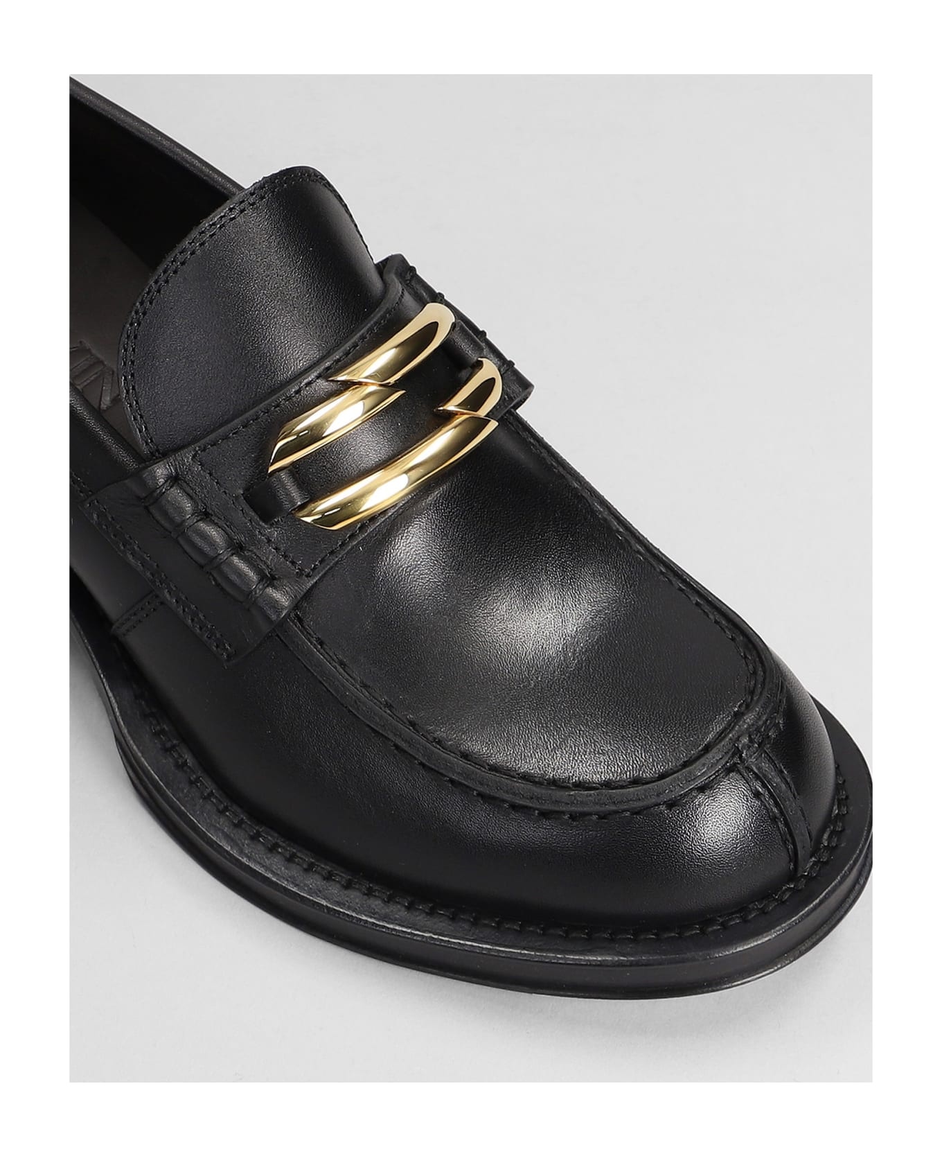 Loafers In Black Leather - 5