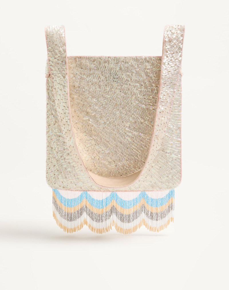 VALENTINO GARAVANI LE CHAT DE LA MAISON SHOULDER BAG EMBROIDERED WITH FRINGES 5