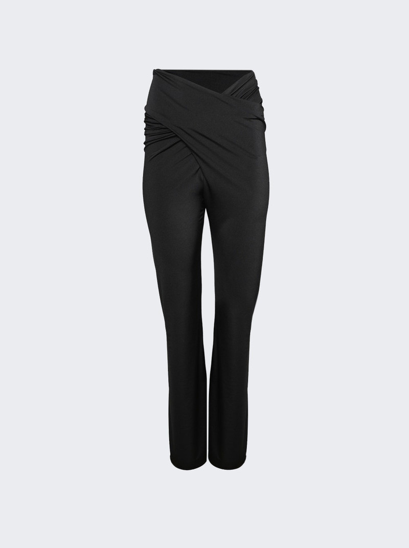 Boxte wrap-waist 새틴 jersey 바지 - 1