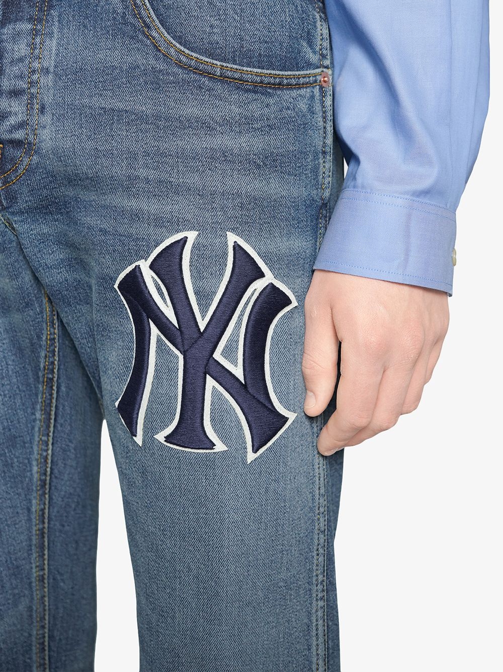 Tapered Yankees Logo Jeans - 5