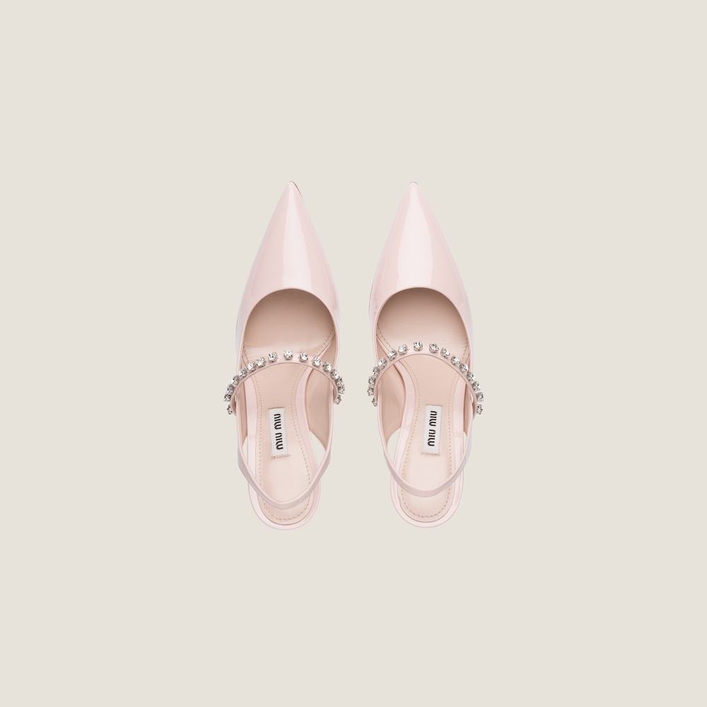 Patent leather slingback pumps - 3