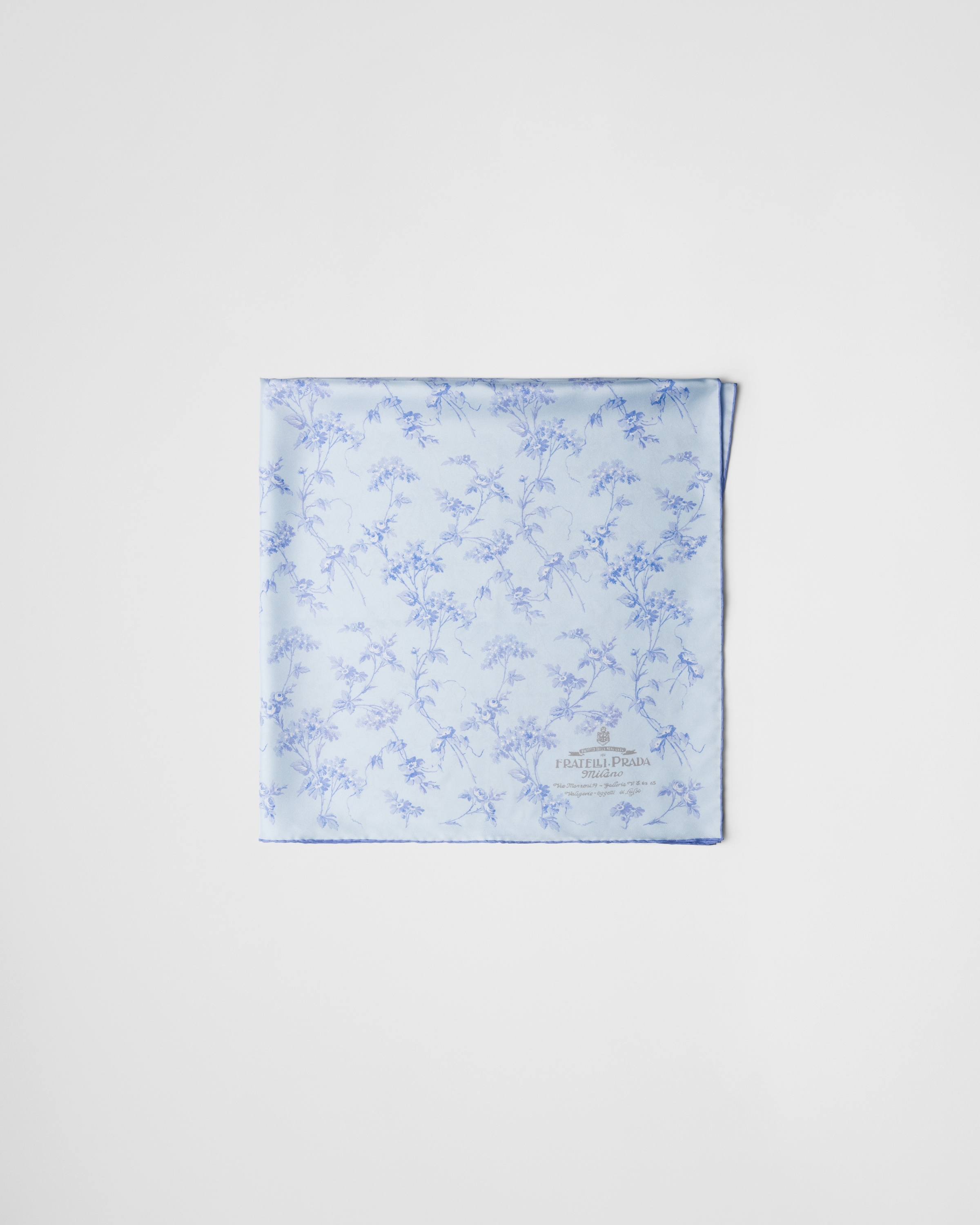 Printed silk twill scarf - 1